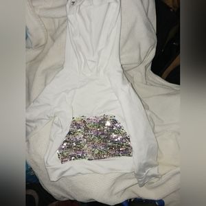 Super Cute Girls Hoodie With Ears And Silver Sequins Pocket 4-5Y